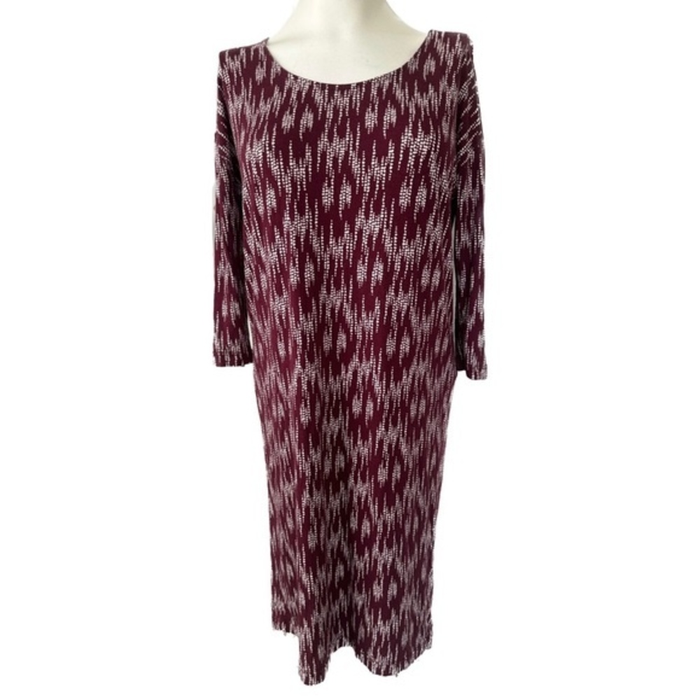 Ava Sky Fighting Eel Hawaiian Aloha Abstract Stretch Sheath Back Keyhole Dress S
